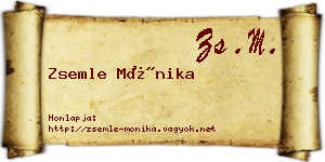 Zsemle Mónika névjegykártya