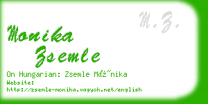 monika zsemle business card